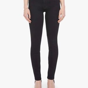 MOTHER Jet Black Skinny Jeans